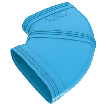 Wavin PVC ventilatiekanaal bocht 90° BL 235 M/M