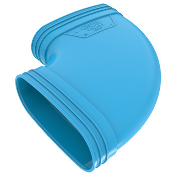 Wavin PVC ventilatiekanaal bocht 90° BL 195 M/M