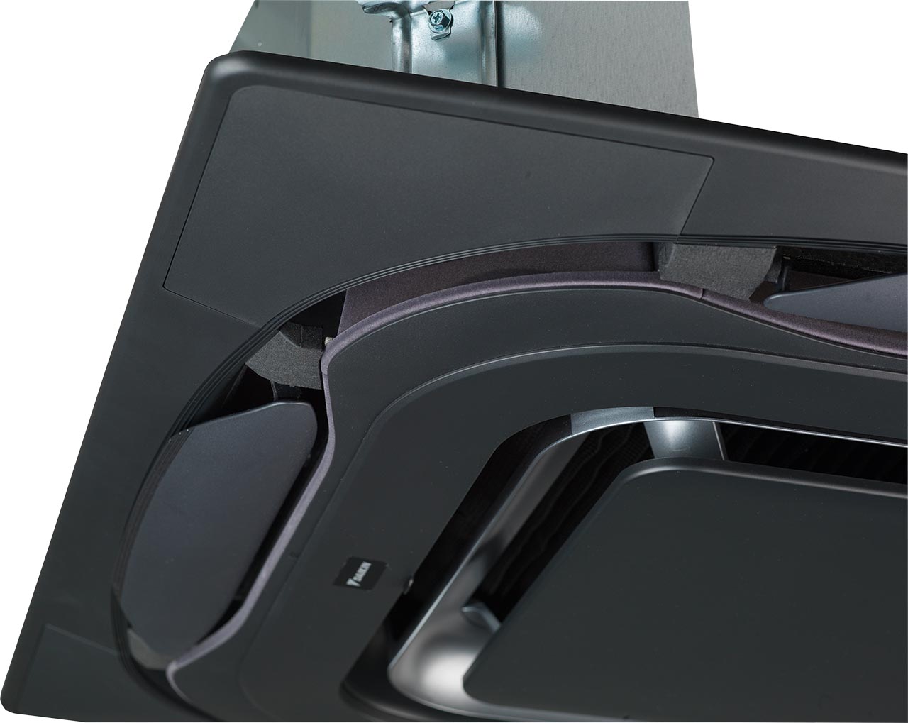 BYCQ140EPB - Uitblaaspaneel Roundflow - design zwart