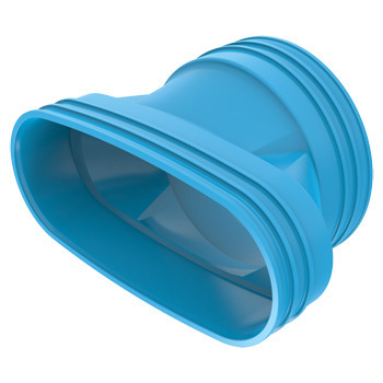 Wavin PVC ventilatiekanaal verloop BL 195x125 M/M staal