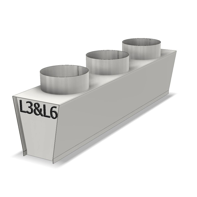 LG toevoer/uitblaas plenum L3-A / L6-A