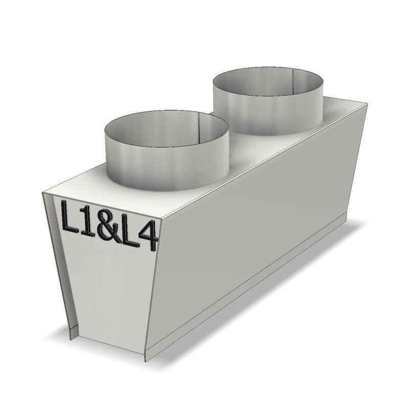 LG toevoer/uitblaas plenum L1-A / L4-A