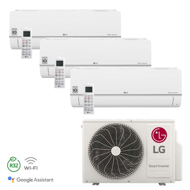 MU3R21 + PC09ST + 2x PC12ST LG DUALCOOL Standard Plus Multisplit 6,2kW